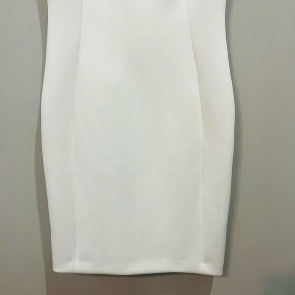 Calvin Klein white gold embellished sleeveless sheath dress size 4 - Picture 5 of 12